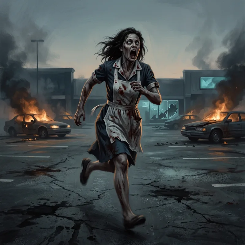 Illustration of Running zombies of Dawn of the Dead (2004)