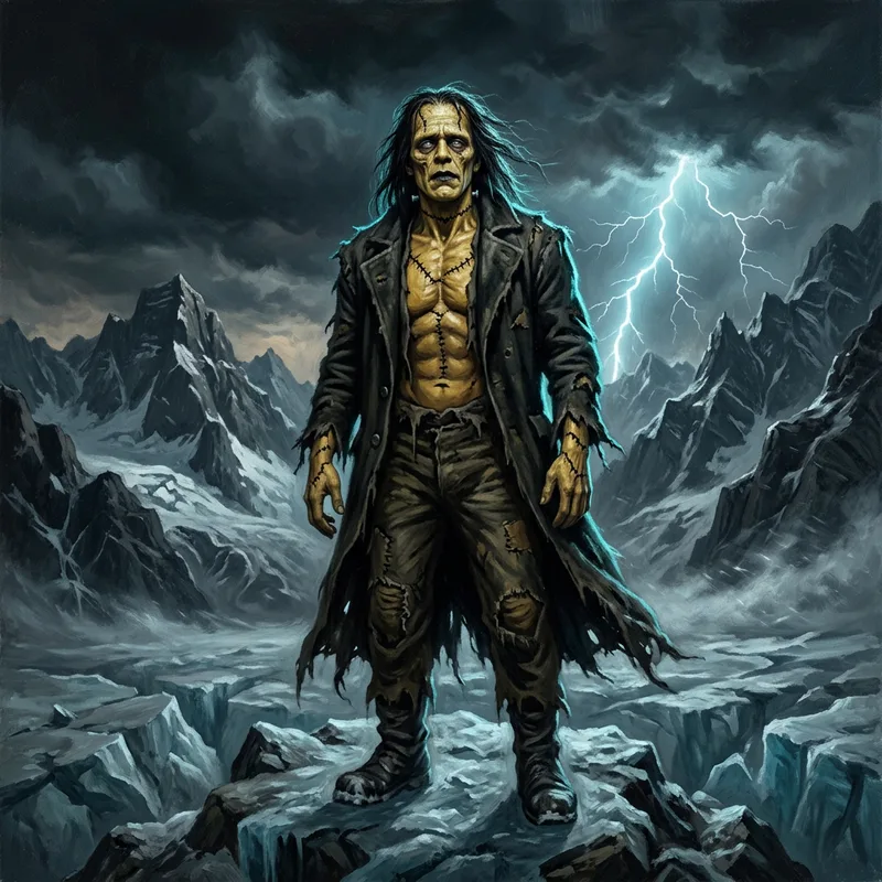 Illustration of Frankenstein's creature