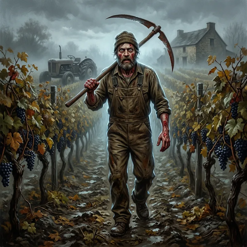 Illustration of The infected of The Grapes of Death