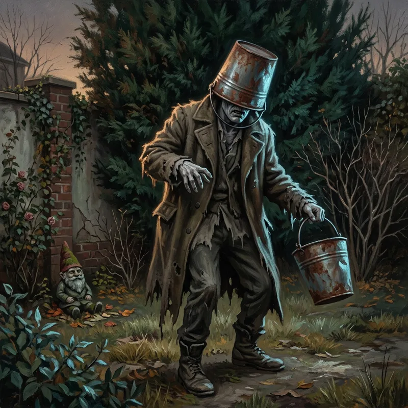 Illustration of Buckethead Zombie