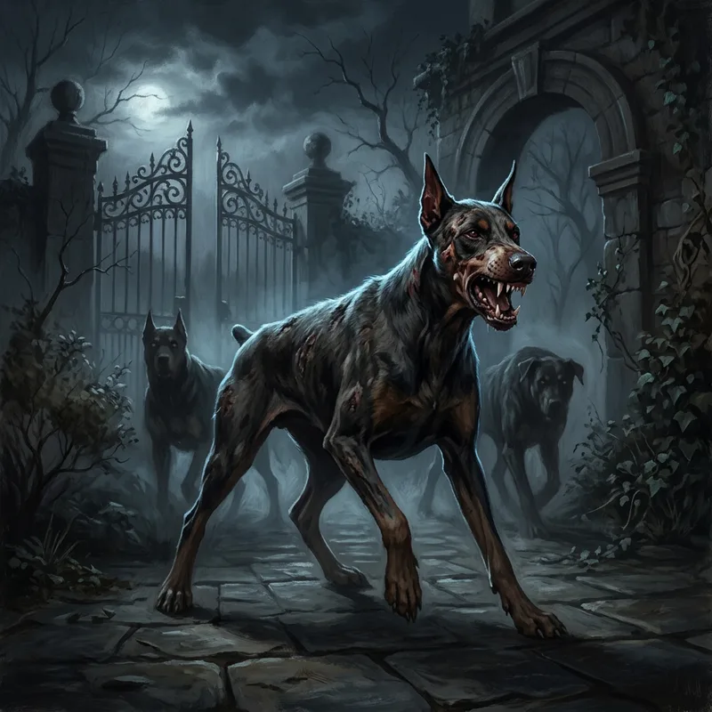Illustration of Cerberus (zombie dog)
