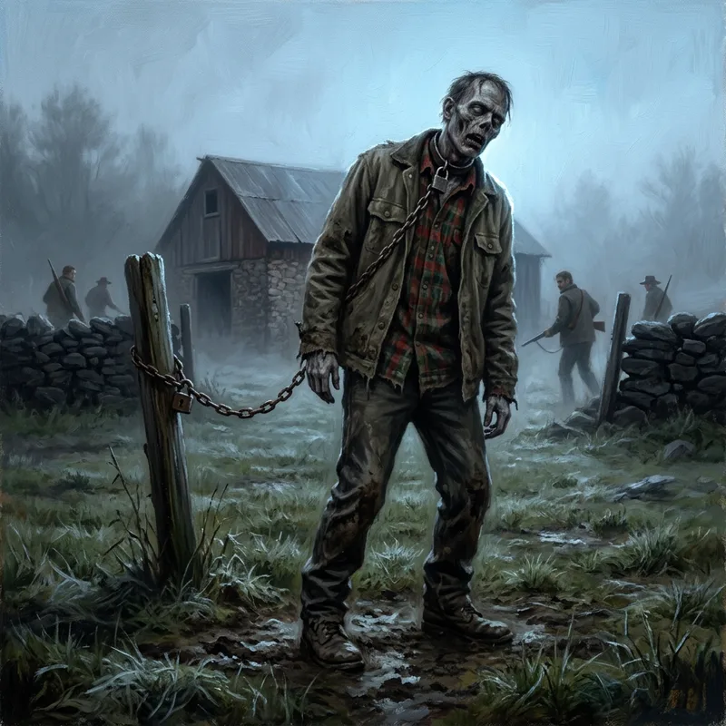 Illustration of Plum Island undead