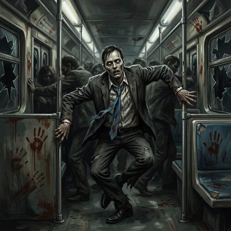 Illustration of Zombies of Train to Busan