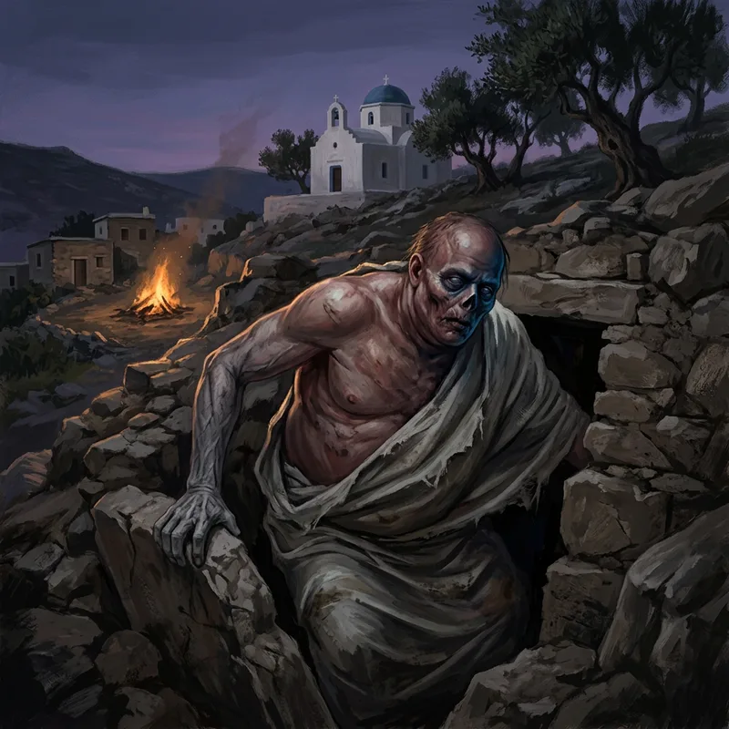 Illustration of Vrykolakas
